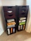 2 MODULAR WOODEN SHELVES WITH TOP ORGANIZING DRAWERS