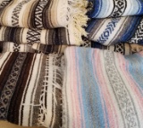 COLLECTION OF MEXICAN STYLE BLANKETS