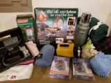 CAMPING ESSENTIALS INCLUDING COLEMAN PUMP AND LANTERN