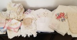 LACE DOILY AND TABLE RUNNER LOT
