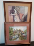 BOURGEAULT COTTAGE WITH GARDEN PRINT LOT