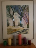 TRUEBLOOD STUART CHURCH WATER COLOR WITH CANDLES LOT