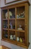 SMALL GLASS FRONT WOOD DISPLAY CASE