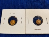 TWO 24KT CALIFORNIA GOLD COIN COPIES