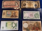 SIX FOREIGN PAPER NOTES