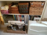 SEWING MACHINE AND SEWING BASKETS LOT
