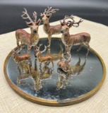 VINTAGE DEER AND MIRROR