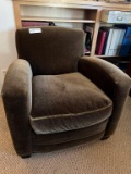 COMFY BROWN VELVET CHAIR LOT