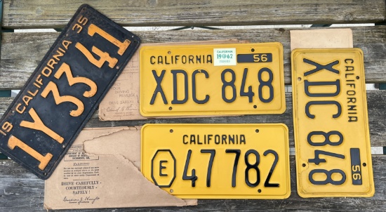 NEW OLD STOCK VINTAGE LICENSE PLATES