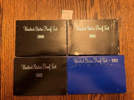4 U.S PROOF SETS WITH ORIGINAL PACKAGING