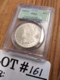 OLD GREEN PCGS HOLDER ON 1884 NEW ORLEANS.  MS 63.