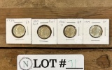 4 HIGH GRADE ROOSEVELT DIMES
