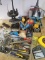 OIL CANS, VICE GRIP, SCISSORS, DRILL BITS, SCREW DRIVERS, HARDWARE ODDS AND ENDS