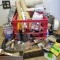 CRATE OF PAINTERS ROLLERS, BRUSHES, VARNISH REMOVER LOT
