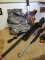 AIRSOFT GUN, MACHETE, BINOCULAR, OUTDOOR BAG LOT