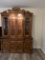 VINTAGE SOLID WOOD LIGHTED CHINA HUTCH