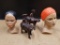 VINTAGE ASIAN WOMAN BUSTS, FIGURES ON WATER BUFFALOES LOT
