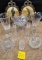 CUT GLASS VASES, CANDY DISHES, SILVER COLOR FRAMES OF FIGURES IN FIELD LOT