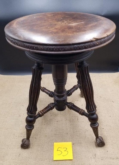 ANTIQUE SWIVEL STOOL