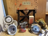 SKIL SAW CIRCULAR SAWS, CLAMP LAMPS, WORK BENCH LOT