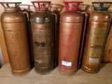 FLO FOME, BUFFALO, RED STAR, RED COMET ANTIQUE FIRE EXTINGUISHERS
