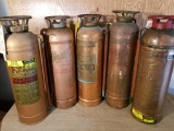 FYR FYTER, PYRENE, STEMFIRE, CHILDS, PHOMENE ANTIQUE FIRE EXTINGUISHERS