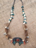 INDIGENOUS TURQUOISE/HORSE HAIR NECKLACE