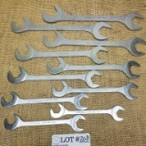 10 PC CORNWELL OPEN WRENCHES