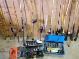 LARGE FISHING POLE LOT, ALASKAN FISHING POLE SAFETY NOTES, DRFT FISHING MANUAL