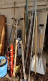 SHOVELS, FENCE POSTS, LAWN CARE TOOLS