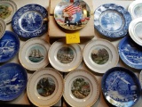 LIBERTY BLUE, CURRIER AND IVES ART PLATES