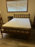 BED FRAME, MATTRESS, AND MODERN NIGHT STAND