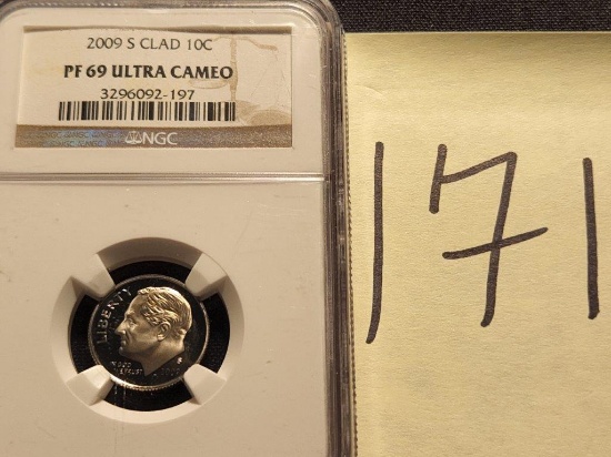 NGC PF 69 Ultra Cameo Roosevelt Dime