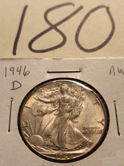 1946 Denver Walking Liberty Half Dollar