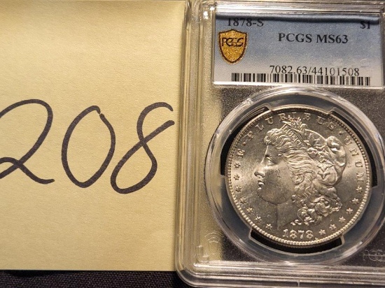 PCGS 1878 SF Morgan Dollar MS 63