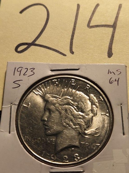 1923 SF Peace Dollar