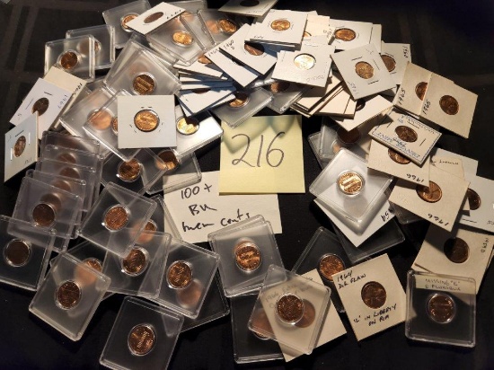 100+ BU Memorial Cents in holders