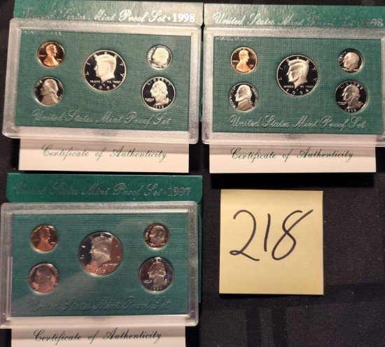 3 U.S. Mint Proof Sets