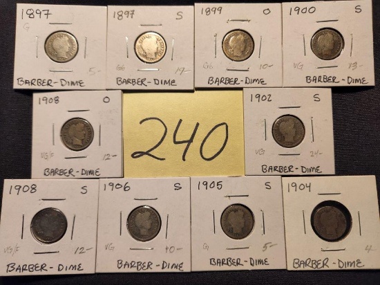 10 Different Barber Dimes