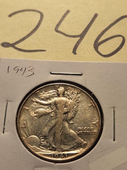 1943 Philly Walking Liberty Half Dollar