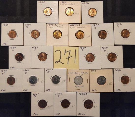 22 BU Wheat Cents
