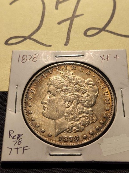 1878 Philly Morgan Dollar, REV 78, 7TF