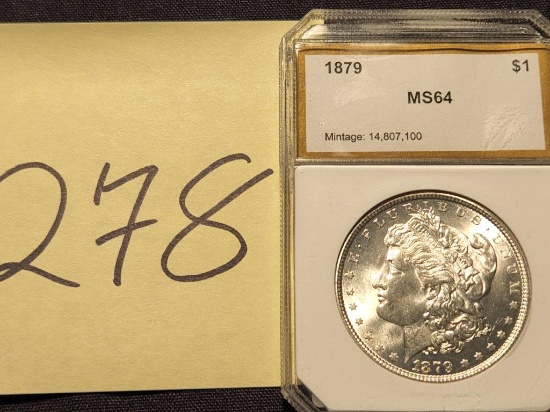 PCI Slabbed 1879 Philly Morgan Dollar MS 64