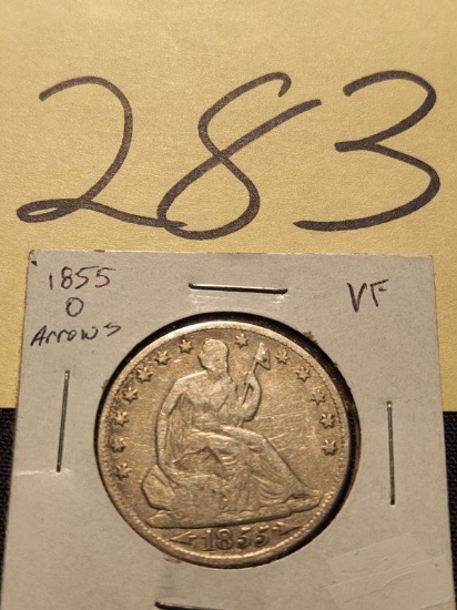 1855 New Orleans Seated Liberty Half Dollar