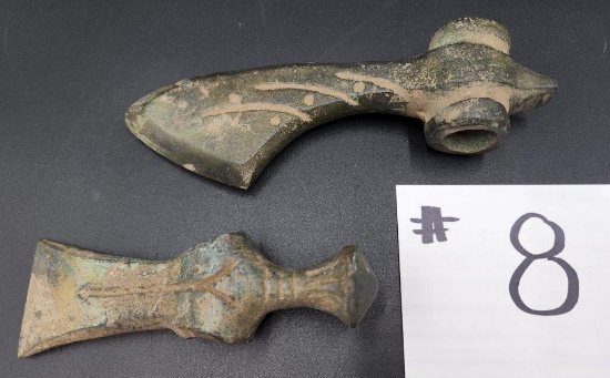 PAIR OF SOCKETED AXE HEADS