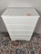 White Painted Wood Highboy Dresser