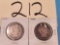 1901 & 1902 Barber Half Dollar Coins