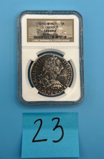 Genuine El Cazador 1782, Ship Wreck Coin