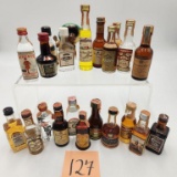 Collection of Vintage Miniature Liquor Bottles
