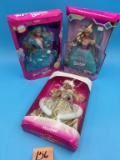 Winter Fantasy Barbie, Rapunzel Barbie, and Birthday Barbie